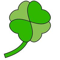 Clover leaf fill outline icon vector