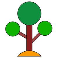 tree forest flat icon style vector