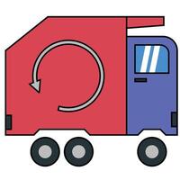 Garbage fill outline icon vector