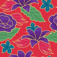 seamless batik pattern on a warm terracotta background, accented with gold detailing. The design evokes a rich, rustic, and elegant mood. vector