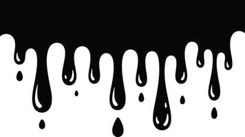 Black paint drips abstract background illustration for graphic design or decorative elements vector