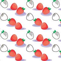 Strawberry seamless pattern design background vector