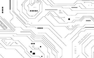 Abstract circuit board design graphic for technology and digital concepts on white background vector