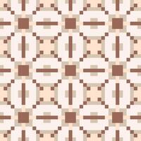 Beige seamless pattern with geometric squares, retro tile style background for wallpaper, textile, fabric, web design vector