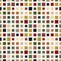 Colorful grid of earthy-toned squares on cream background for textile design, surface pattern, wallpaper and packaging. vector