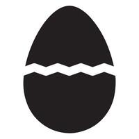 Broken egg icon with on white background vector
