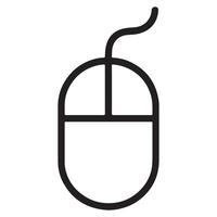 Computer mouse icon line art on white background vector