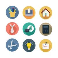 Education And Career Flat Design Icon Set Representing Knowledge And Professional Growth vector