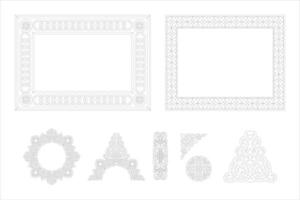 Ornate Frame Collection With Celtic Patterns And Decorative Elements For Laser Cutting vector