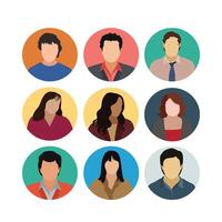 Diverse Team Avatar Icons Collection With Faceless Business People In Flat Style Perfect For Website And App Designs vector
