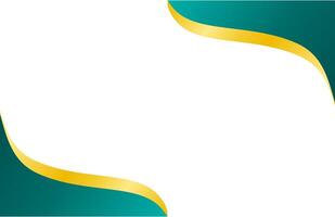Teal and Gold Border Elements for Formal Templates vector
