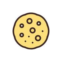 Stylized cookie illustration on a clean White Background vector