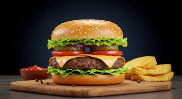 Crispy Chicken Burger With Ranch Sauce And Tomato photo