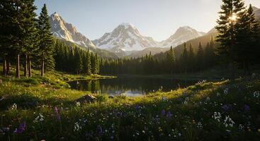 Beautiful High-Resolution Forest Path in Authentic Light photo