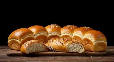 Artisan Bakery Bread in Beautiful Realistic Setting photo
