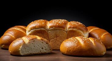 Delicious Crumb Structure and Golden Top in Realistic Bread photo