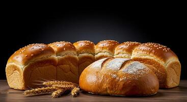 Artisan Bread Still Warm in Photoreal Composition photo