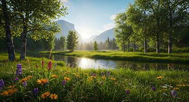 Stunning and Peaceful Nature View with Visual Harmony photo