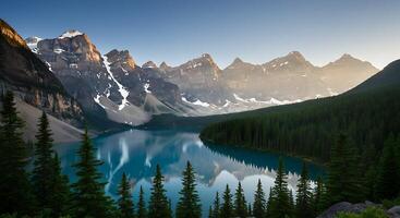 Stunning Nature View in Sharp, Dramatic Photorealism photo