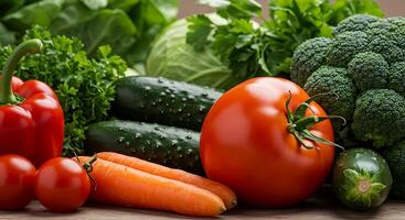Real Vegetables Displayed with Stunning Clarity and Color photo