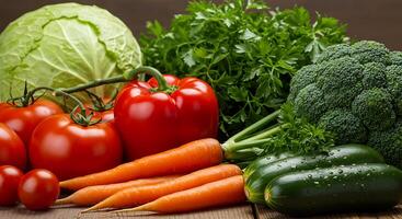 Bright and Vibrant Vegetables Shot in High Resolution photo
