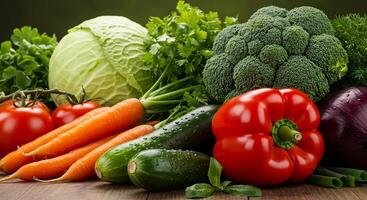 Vegetables Bursting with Color and Texture in High Detail photo