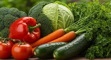 High-Detail Vegetables in Realistic Color and Natural Light photo