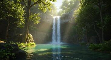 Breathtaking Hyper-Realistic Nature Scene with Authentic Natural Lighting photo