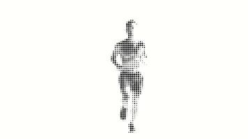 Halftone Fit Runner in Seamless Loop video