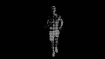 Halftone Front View Runner in Loop video