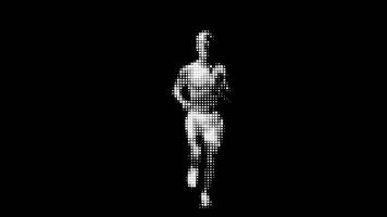 Pixelated Runner in Continuous Forward Motion video