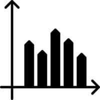 Stats Chart Glyph vector