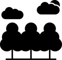 Trees Nature Canopy Glyph vector