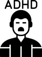ADHD Behavioral Glyph vector