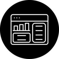 Dashboard data Stats Line Circle Inverted vector