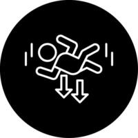 Fall Trip Hazard Line Circle Inverted vector