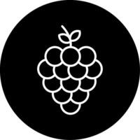 Grape Fruit Cluster Line Circle Inverted vector