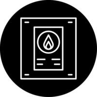 Fire Emergency Button Line Circle Inverted vector