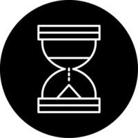 Hourglass Timer Design Line Circle Inverted vector