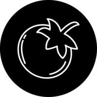 Tomato Red Vegetable Line Circle Inverted vector