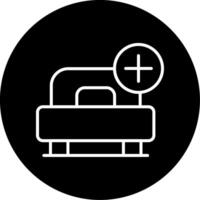 Extra Bed Sleeping Setup Line Circle Inverted vector