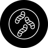 Roundworm Parasitic Worm Line Circle Inverted vector