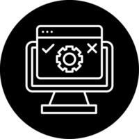 Software Testing Process Line Circle Inverted vector
