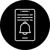 Reminder Notification Tool Line Circle Inverted vector