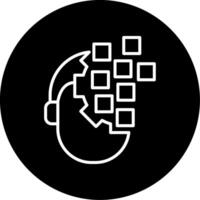 ADHD Cognitive Traits Line Circle Inverted vector