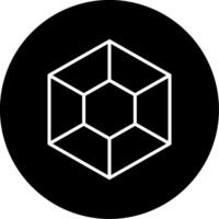 Hexagon Geometric Shape Line Circle Inverted vector