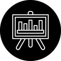 Bar Chart Presentation Line Circle Inverted vector