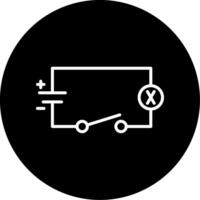 Electrical Circuit Diagram Line Circle Inverted vector