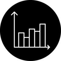 Bar Chart Graphing Data Line Circle Inverted vector