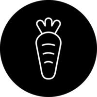 Carrot Root Vegetable Line Circle Inverted vector